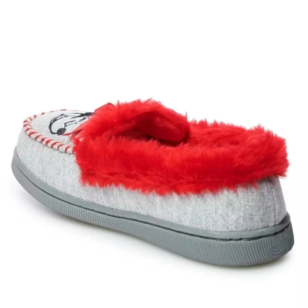 Disney Minnie Mouse Girls Sz 13-1 Moccasin Slippers Slip On Non Skid NEW NWT